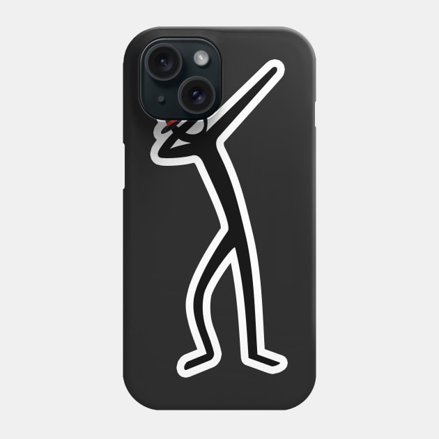 Dabbing Stick Figure - Gangster Hat Phone Case by EDDArt