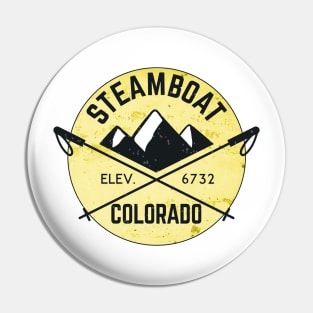 Steamboat Springs Colorado Skiing Ski Pin