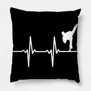 Karate Heartbeat Gift For Karatekas Pillow