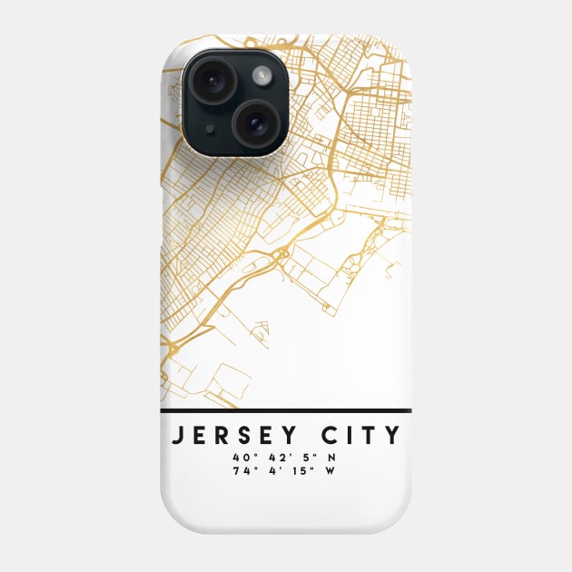 JERSEY CITY NEW JERSEY STREET MAP ART Phone Case by deificusArt