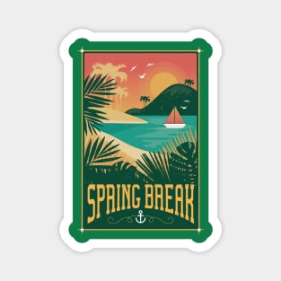 Vintage Spring Break Magnet