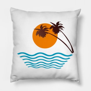 Beach landscape Pillow