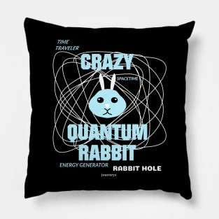 CRAZY QUANTUM RABBIT Pillow