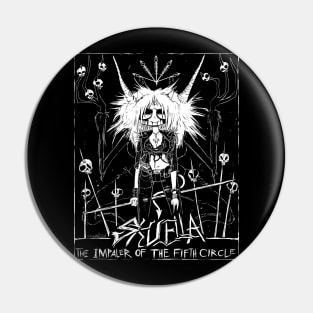 Black Metal Skuella Pin