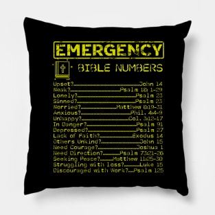 bible emergency hotline numbers, Pillow