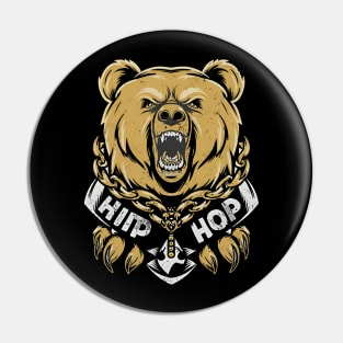 Hip hop bear Pin