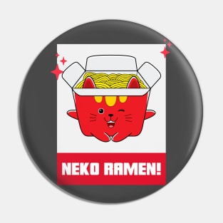 Kawaii Neko Cat Ramen Anime Lover Pin