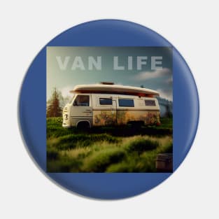 Van Life Camper RV Outdoors in Nature Pin