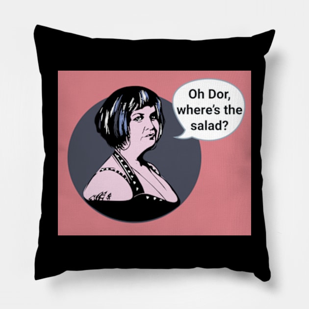 Gavin and Stacey Pop Art 'Oh Dor, Where's The Salad?' Pillow by Gallery XXII