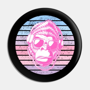 90 s retro Music Gorilla Pin