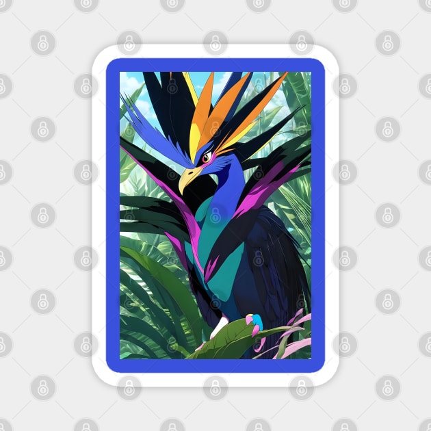 Beautiful tropical bird of paradise Magnet by Spaceboyishere