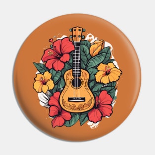 Hawaii Tropical Uke Ukulele Pin