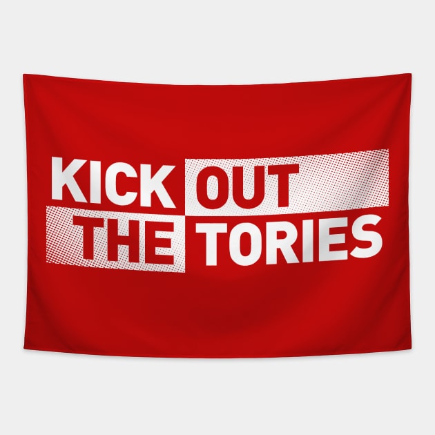 Kick Out The Tories Tapestry by DCLawrenceUK