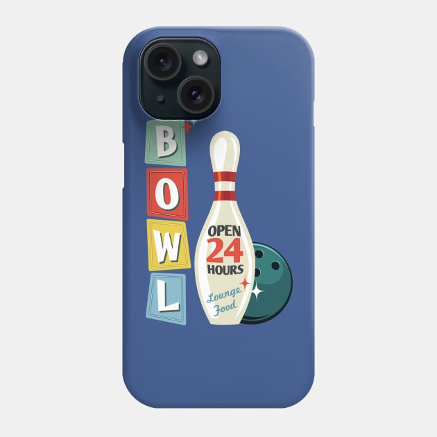 Retro Bowling Phone Case by SWON Design