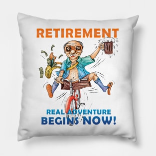 Retirement Journey: Money, Beer, and Freedom Pillow