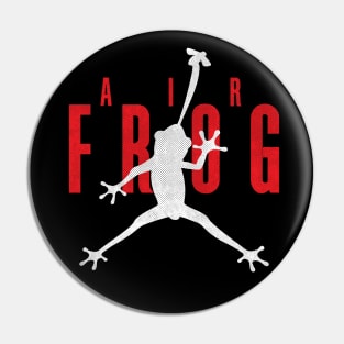 Funny Air Frog I Love Frogs Pin