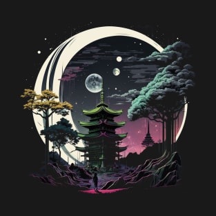 Japanese Temple Tokyo  Asian Inspired Retro Japan T-Shirt