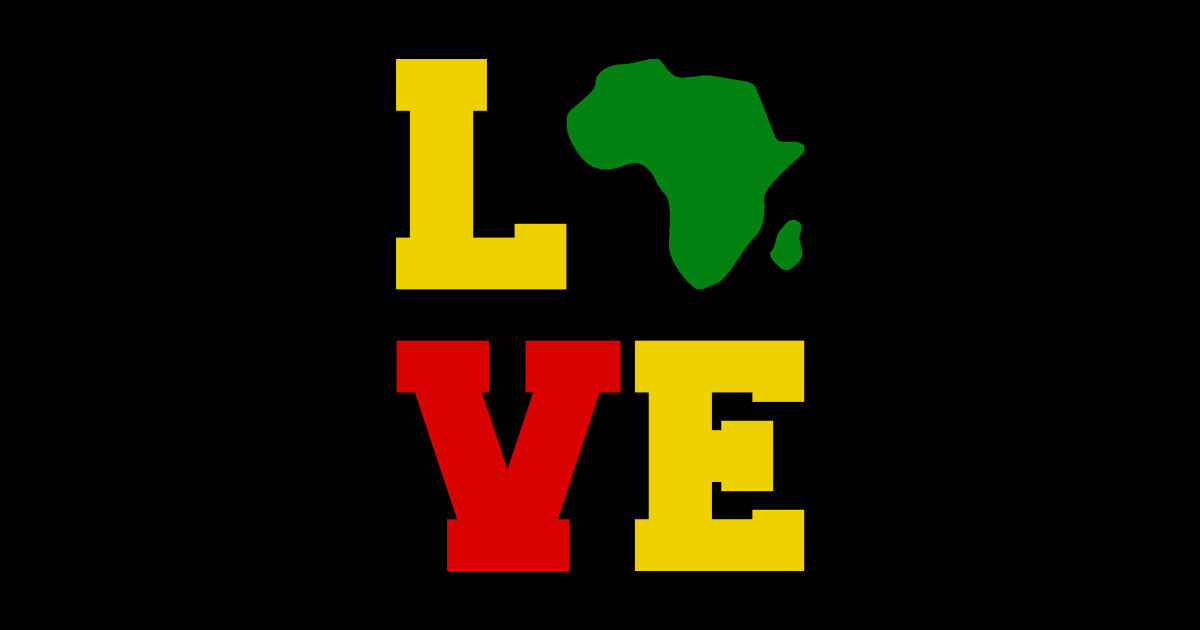 Love Africa, African Love, Ethiopia flag I Love Africa Sticker