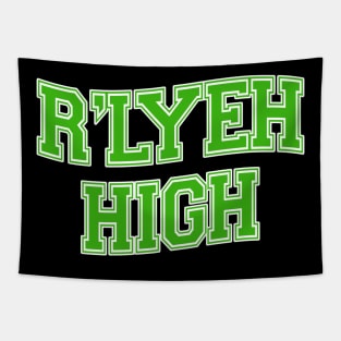 R'LYEH HIGH (Green) Tapestry