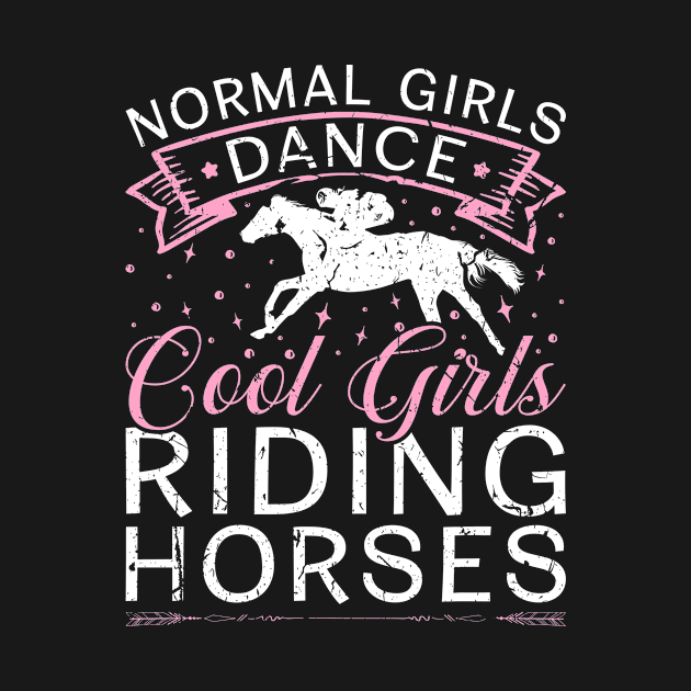 Cool Girls Riding Horses Equestrian by Humbas Fun Shirts