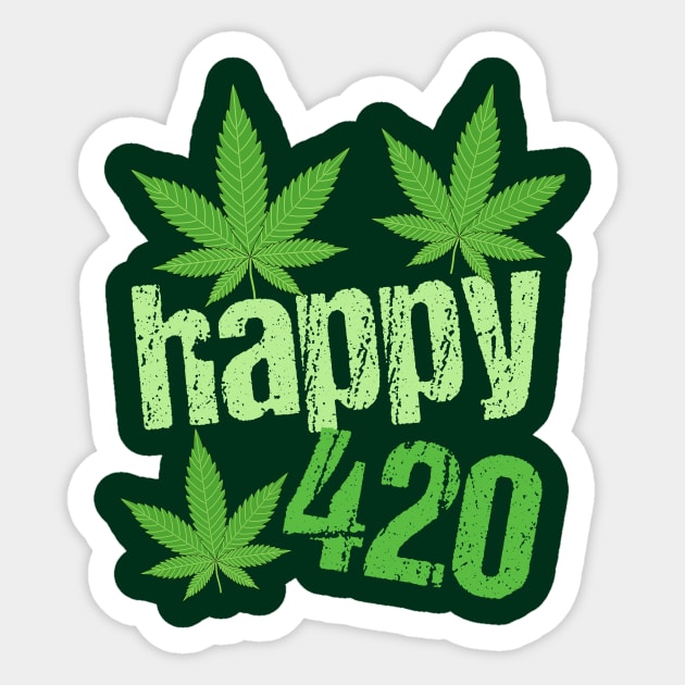 Happy 420 - 420 - Sticker