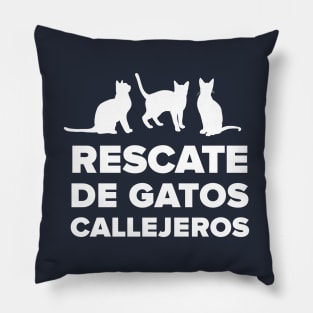 Rescate de Gatos Callejeros Pillow