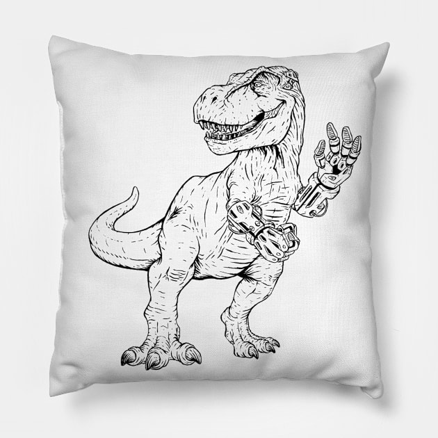 Time-Rex Pillow by AJIllustrates