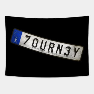 70URN3Y Car license plates Tapestry