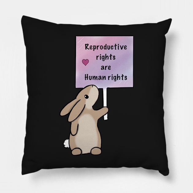 Pro choice bunny Pillow by WillowGrove