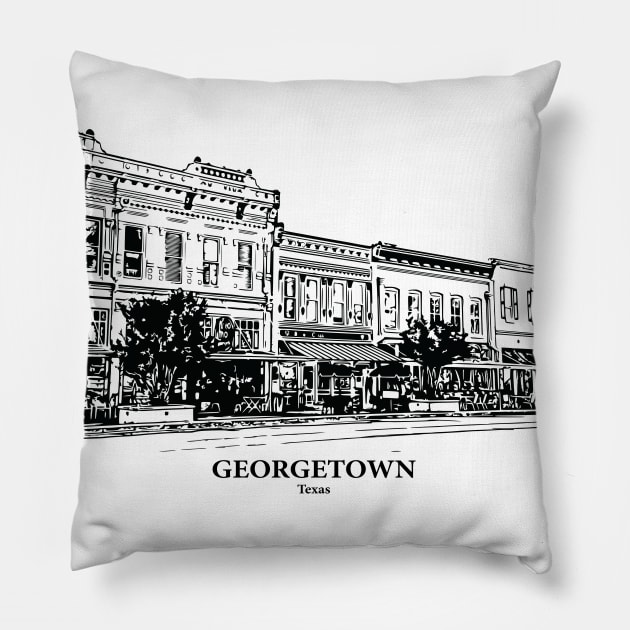 Georgetown - Texas Pillow by Lakeric