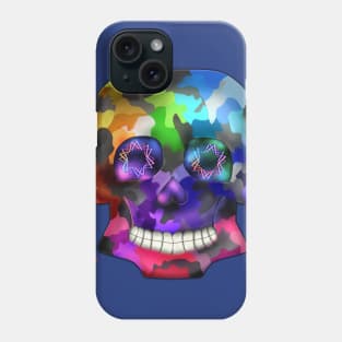 Rainbow Camouflage Skull Phone Case