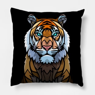 Frontal tribal tiger Pillow