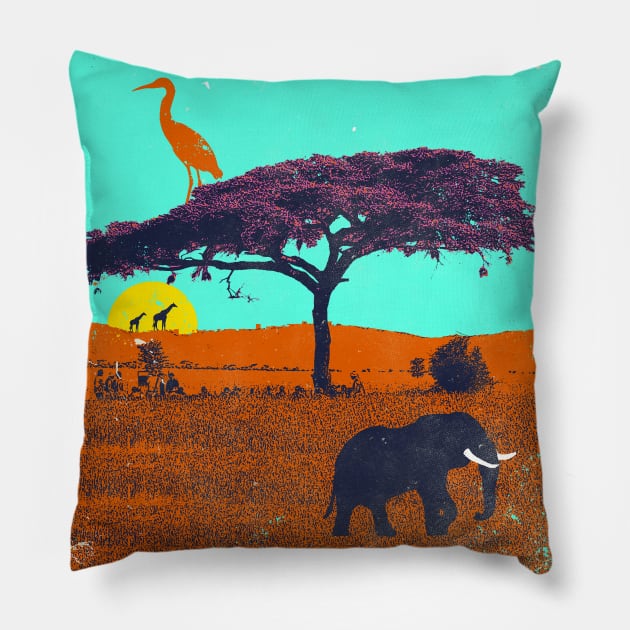 AFRICA VIBES Pillow by Showdeer