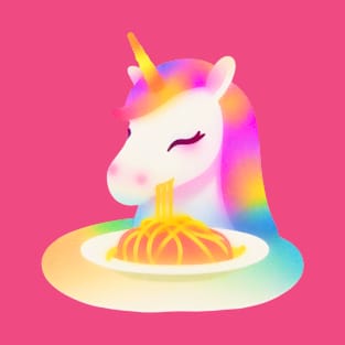Rainbow Spaghetti Unicorn T-Shirt