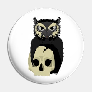 The owl and the skull Pin