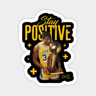 Magic Johnson Stay Positive Magnet