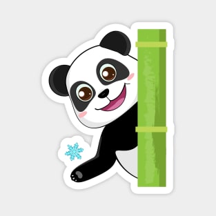 Cute panda and snowflake Magnet