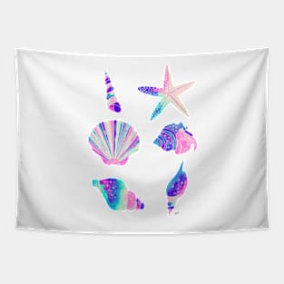 Seashells Pattern - Pretty Pastel Tapestry