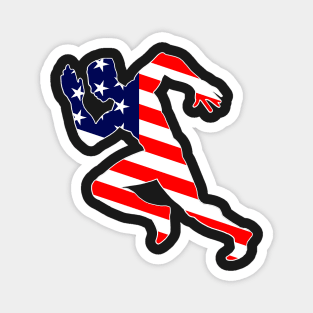 TRACK & FIELD: Track and Field US Flag 4th July Magnet