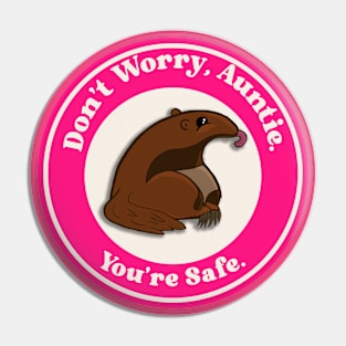 “Don’t Worry, Auntie.” Chibi Arlie the Anti-Abuse Anteater in Pink Pin