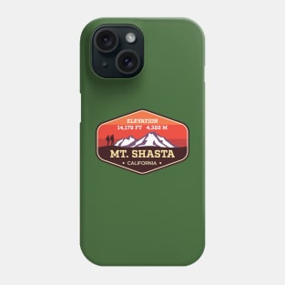 Mt Shasta California - Cascades 14ers Mountain Climbing Badge Phone Case