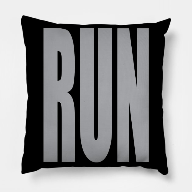 RUN! Big and Bold Text Pillow by JDP Designs