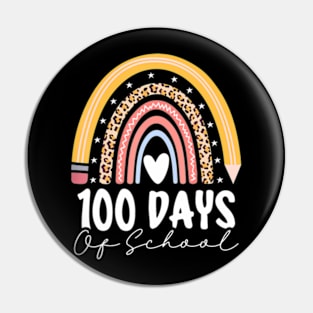 Happy 100Th Day Of School Teacher 100 Days Of School Rainbow Pin