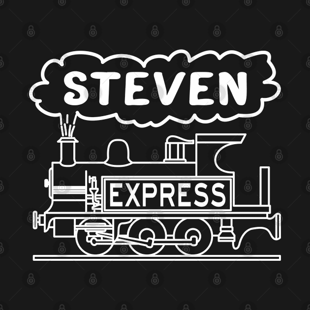 Steven Boys Name Steam Train Locomotive For Steven by Maljonic