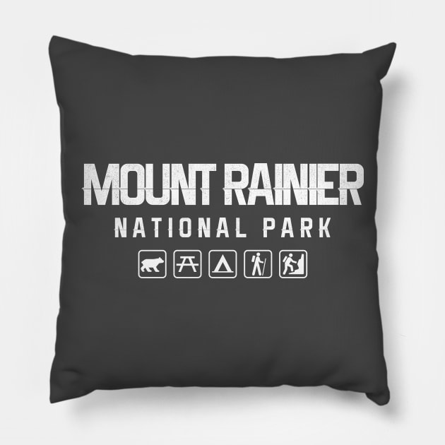 Mount Rainier National Park, Washington Pillow by npmaps