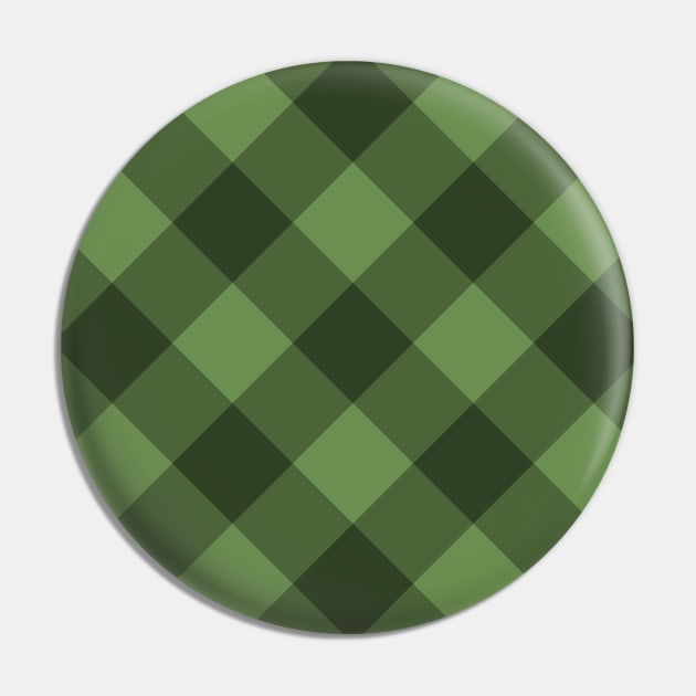 Green Plaid Pin by PlaidDesign