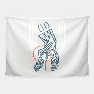 Religious angel hand drawn illustration Tapestry