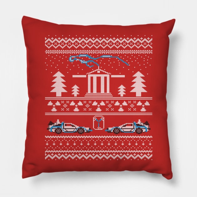 Back to the Future Ugly Sweater Pillow by nerdprince