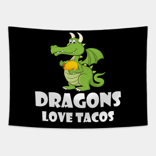Dragons Love Tacos Tapestry