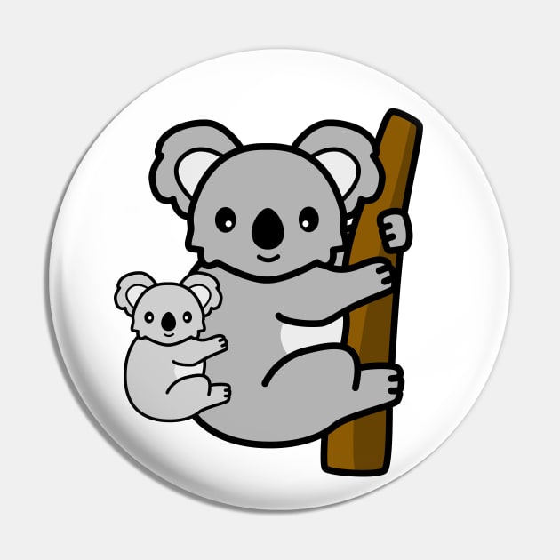 Koala with baby Pin by Cerealbox Labs